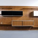 MODULAR WALL SYSTEM WITH ROSEWOOD PANELS GEORGES FRYDMAN 1970s