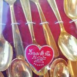 Lot of 12 golden mocha spoons