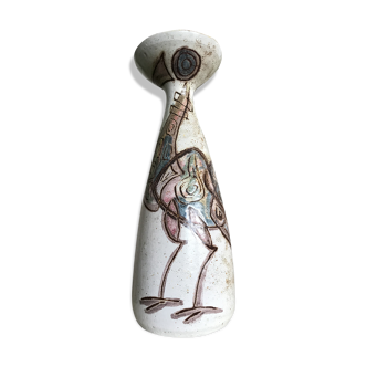 Vase vintage accolay 1950 zoomorphe  forme libre oiseau stylisé