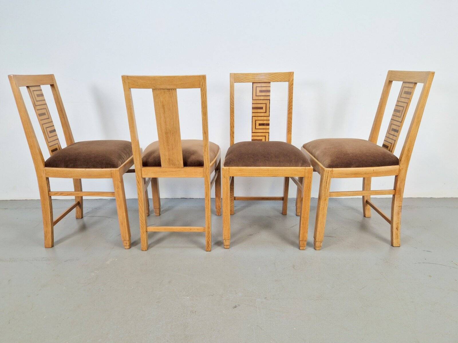 Arts and Crafts Dining Chairs, 1930s, Set of 4
