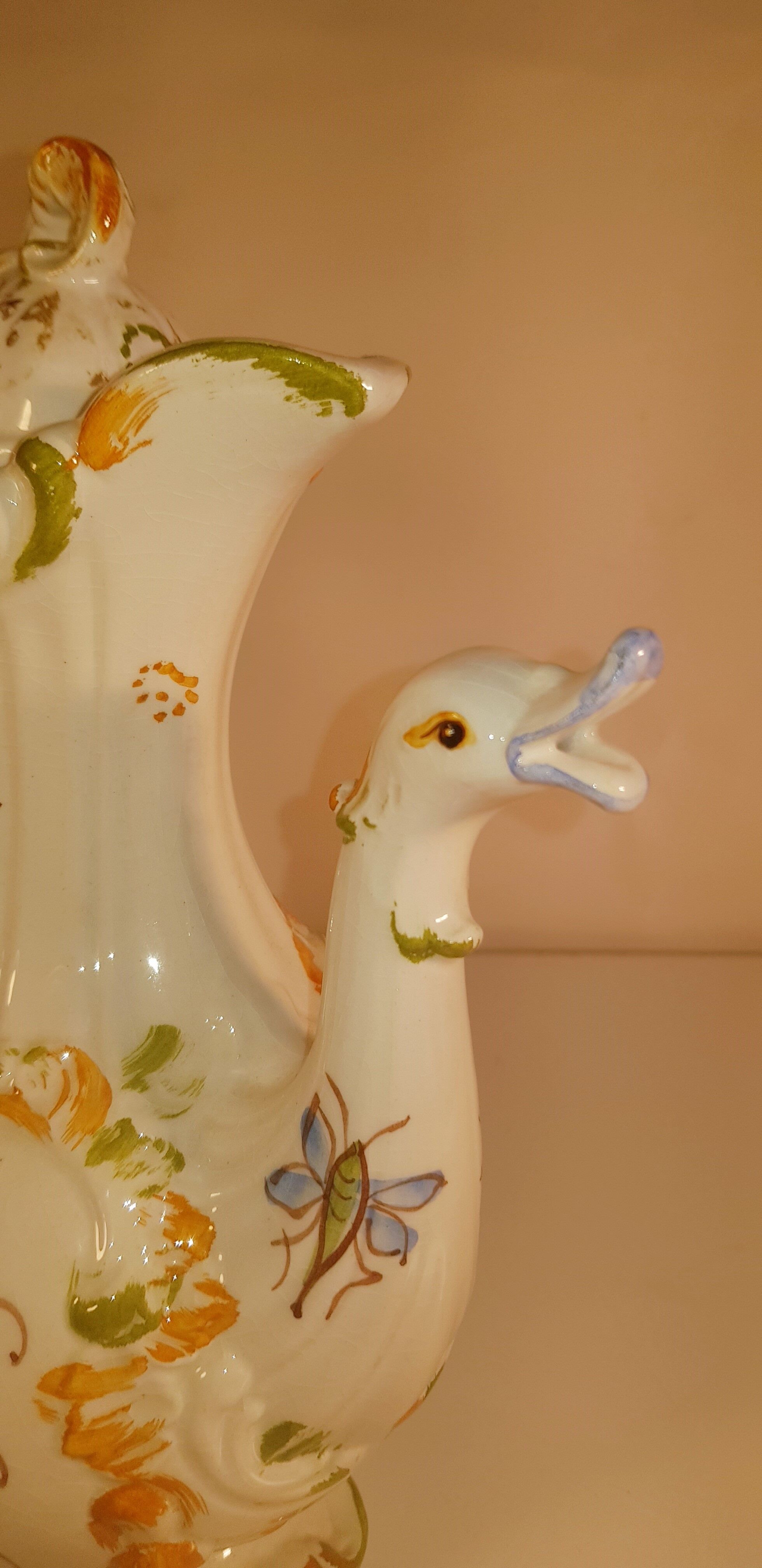 Polychrome earthenware jug