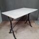 Bistro table in white marble