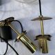 Set of three suspensions in glass and brass Limburg 70s