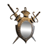 Specchio Araldico anni '70 in Ferro Battuto