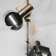 Chrome metal flower chandelier from the 70s