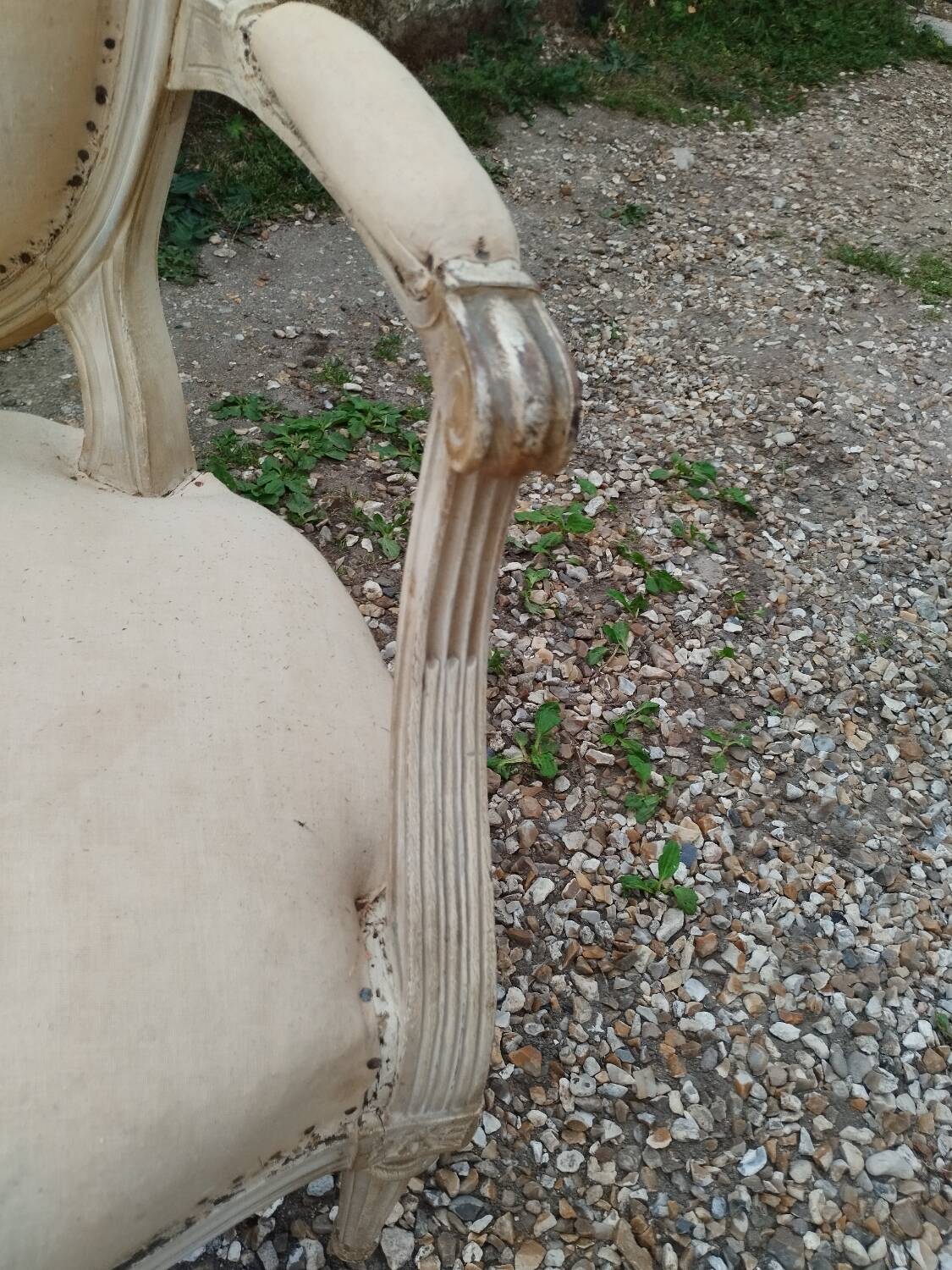 Antique armchair in Louis XVI style, 19th century.