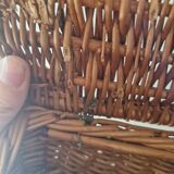 Handmade wicker basket, 1950s