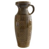 Mid Century West German Ceramic Large Handled Vase by Scheurich, 1950s