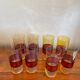 8 large colored glasses