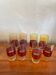 8 large colored glasses