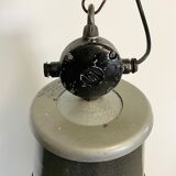Black Enamel Industrial Lamp from Elektrosvit, 1960s