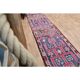 1970s Vintage Turkish Oushak Handmade Wool Cotton Pink Runner Rug 99x331
