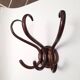 Thonet style curved wood wall coat rack