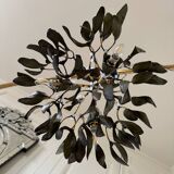 Lustre en forme de gui d’époque art nouveau en bronze - xxe