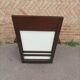 Old armchair white leather art deco design André sornay