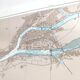 Vintage map Nantes cours de la Loire 1980