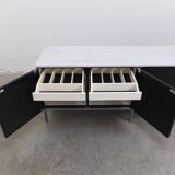 Enfilade noir et marbre par Florence Knoll pour Knoll, 1961