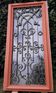 Fenêtre cadre  179x88cm noyer chêne grille fer forgé panneau vitré ouvrant