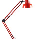 Orange desk lamp, 60s, industrial