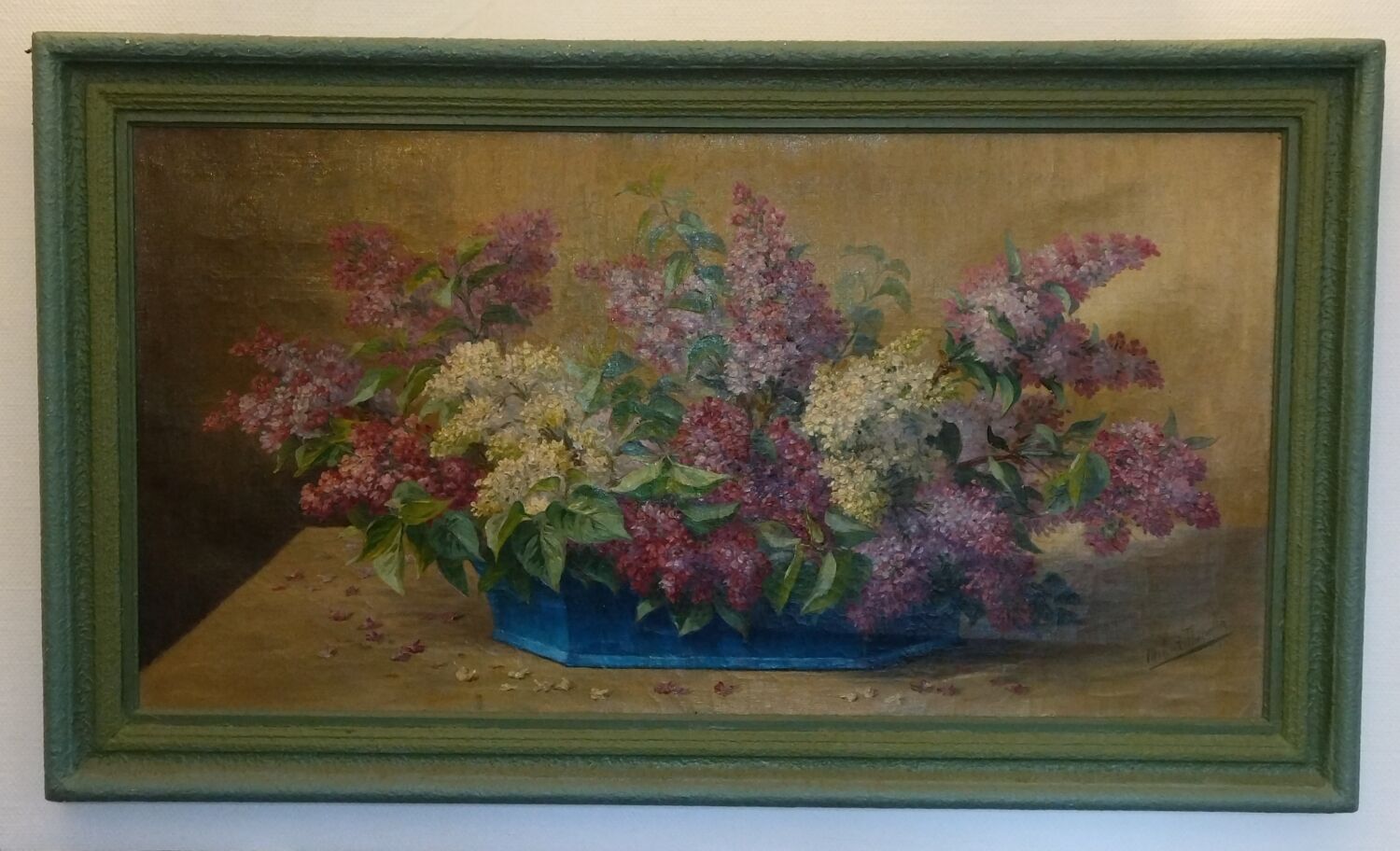 Old painting 76/130 oil on canvas signed Milcent Thorailler