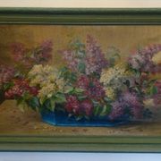 Old painting 76/130 oil on canvas signed Milcent Thorailler