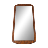 Grand miroir d'occasion en bois aux formes arrondies, esprit nordique