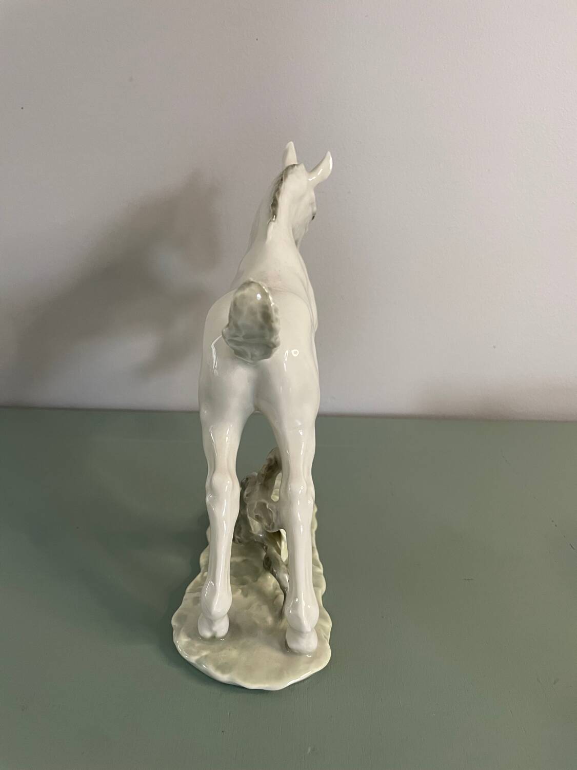 ART DECO FIGURINE HUTSCHENREUTHER POULAIN HORSE PORCELAIN