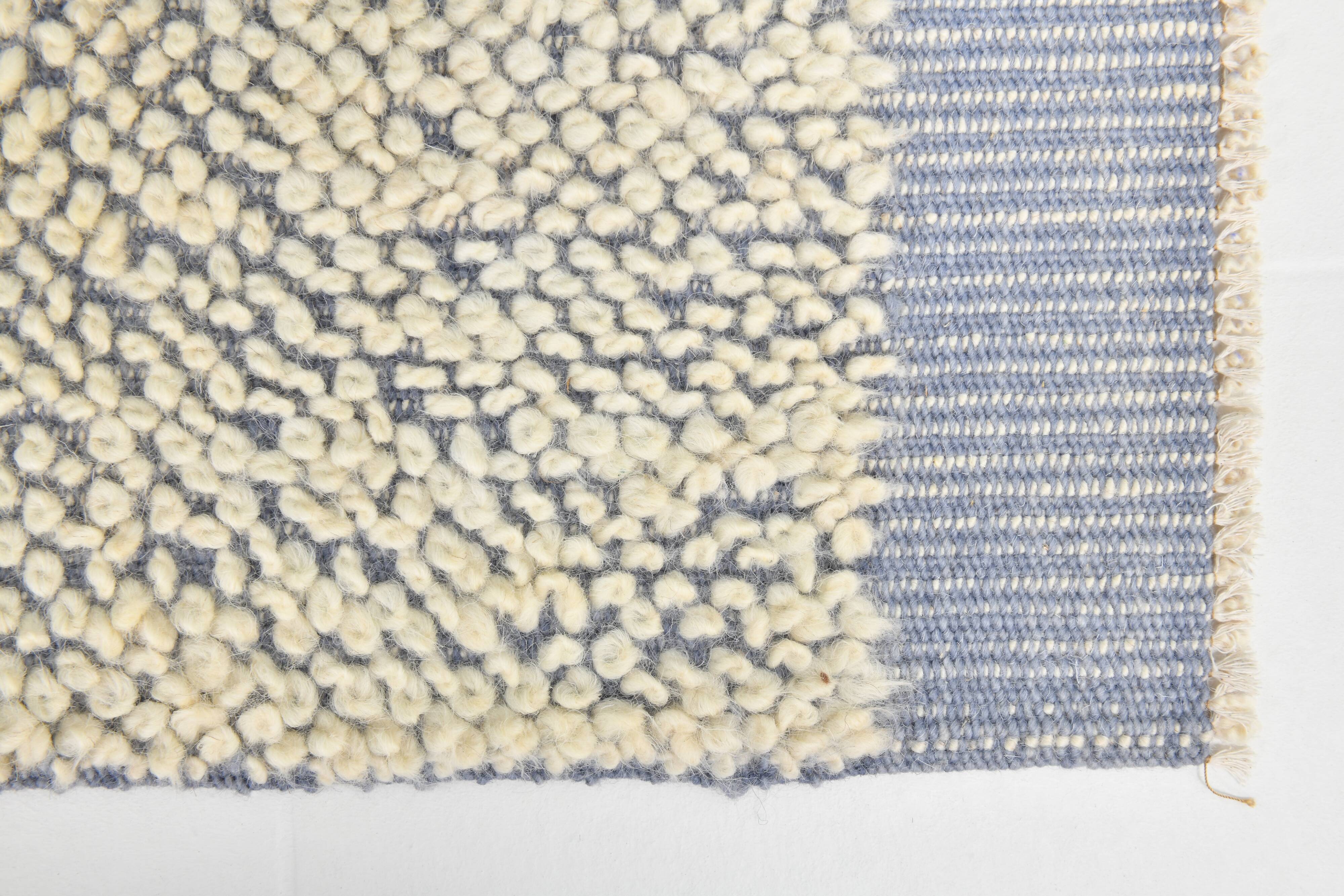 8x10 Blue & Beige Large Vintage Kilim Rug, 250x298Cm