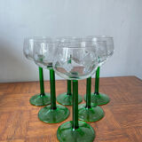 Set of 6 Alsatian white wine glasses