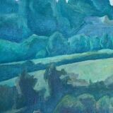 Country landscape by nelly le couedic (20th century)