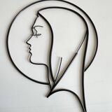Vintage Modernist Saint Image Wall Decor