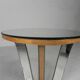 Art Deco coffee table, side table, with mirror glass and walnut veneer, 1930s