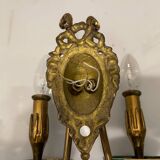 Brass Ceramic Sconces Set of 2 1940’s