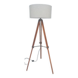 Retro tripod floor lamp with lampshade