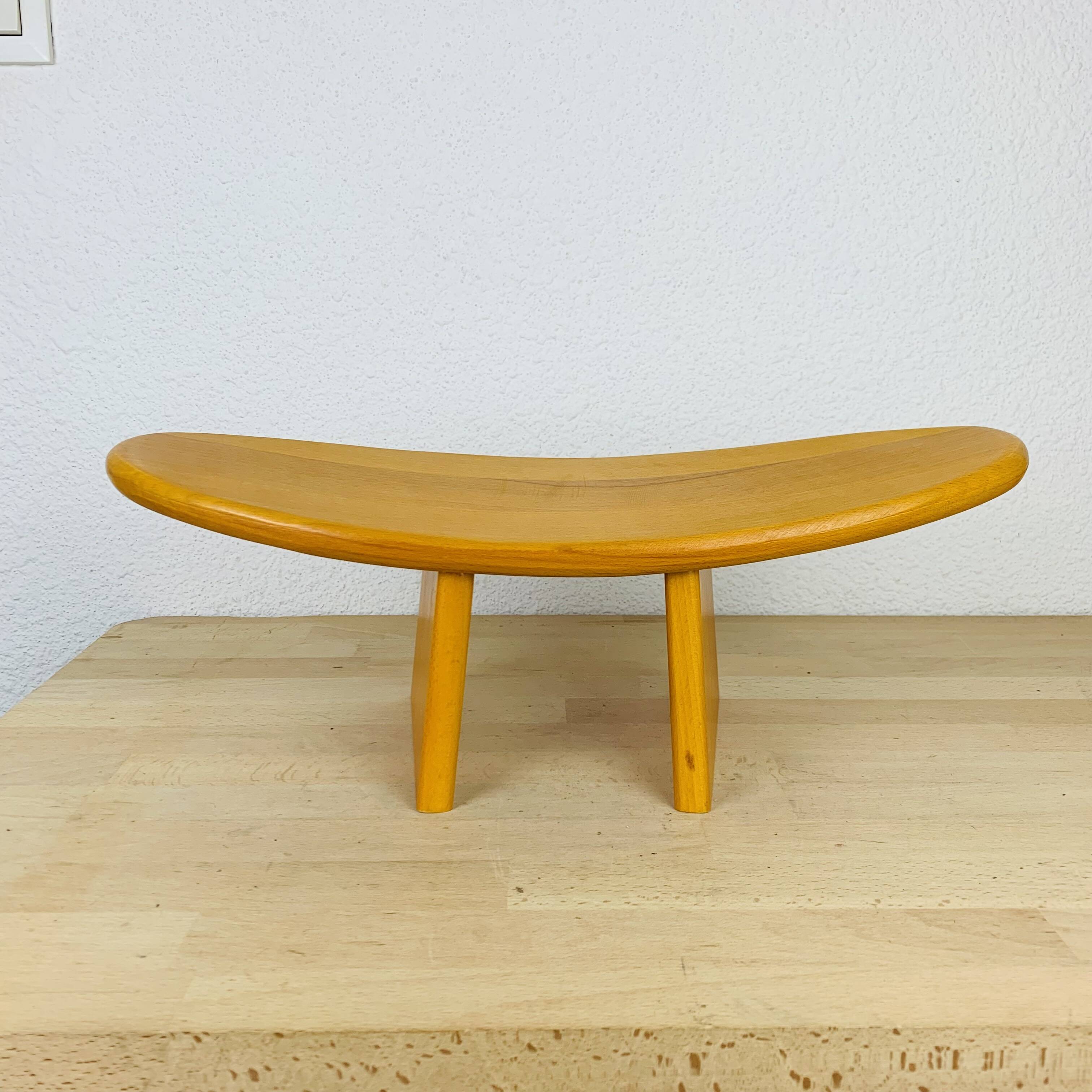 Wooden meditation stool