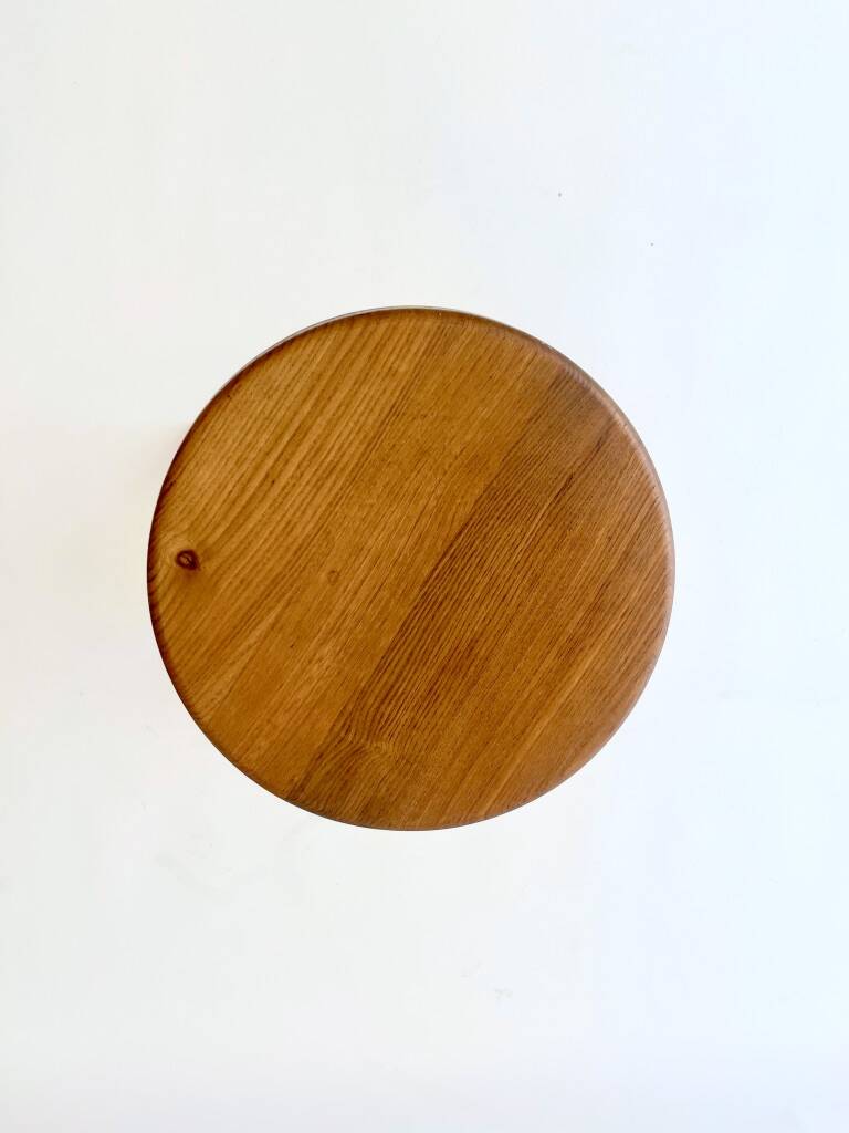 Tabouret vintage S31 en orme massif de Pierre Chapo vers 1970