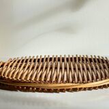 Vintage rattan presentation tray