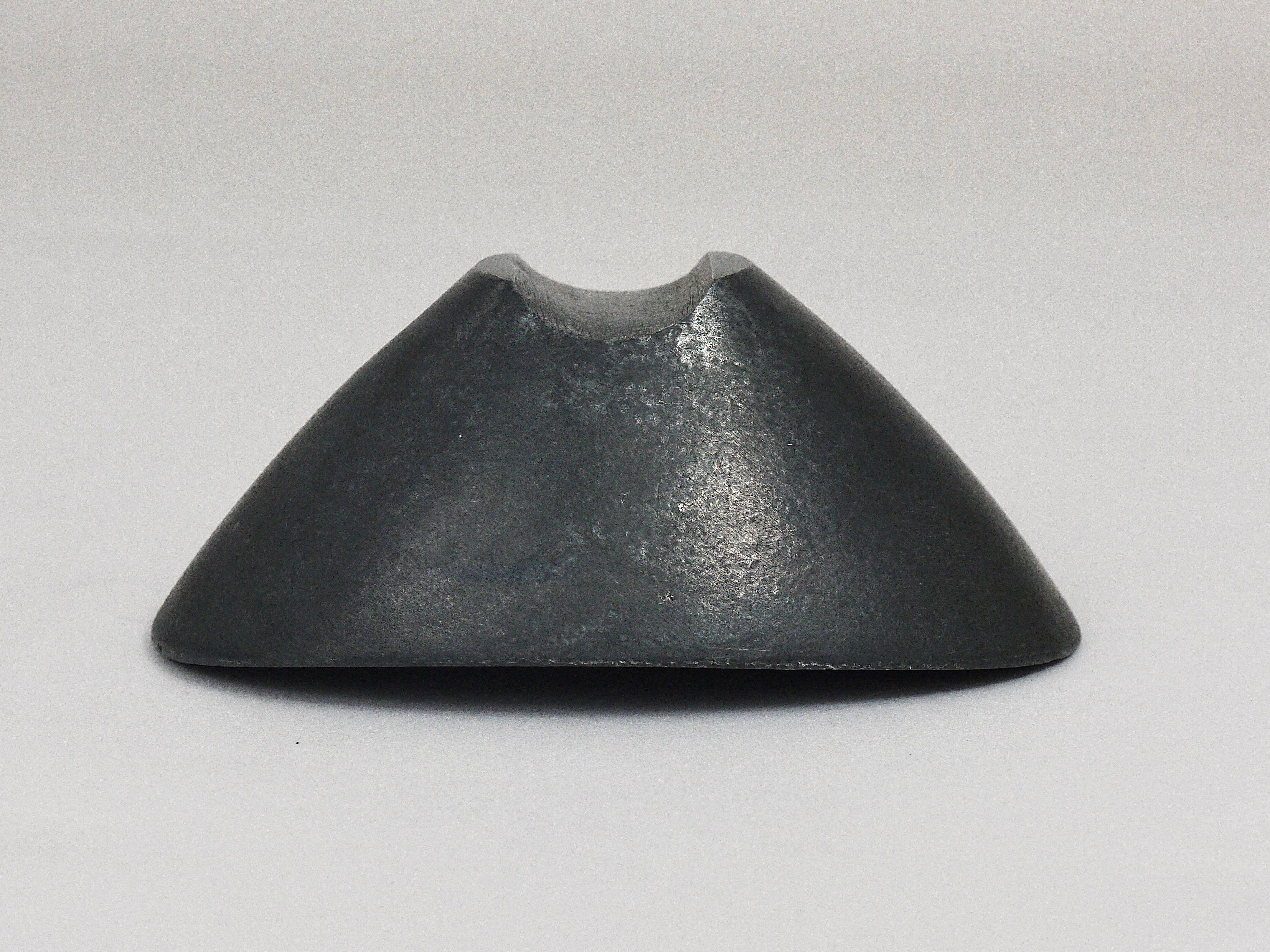 Black cast iron bowl from the mid-century or ashtray, Austria, 1950s.