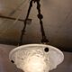Art Deco bronze and glass suspension - 1930s/40s