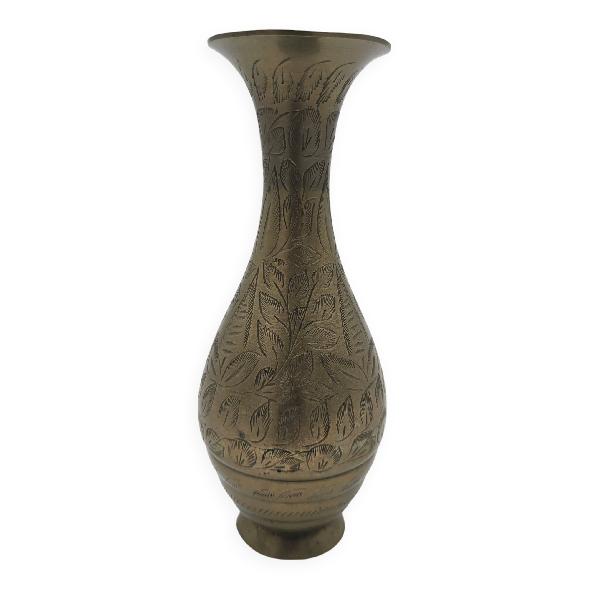 Indian vase with flower decoration