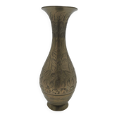 Indian vase with flower decoration