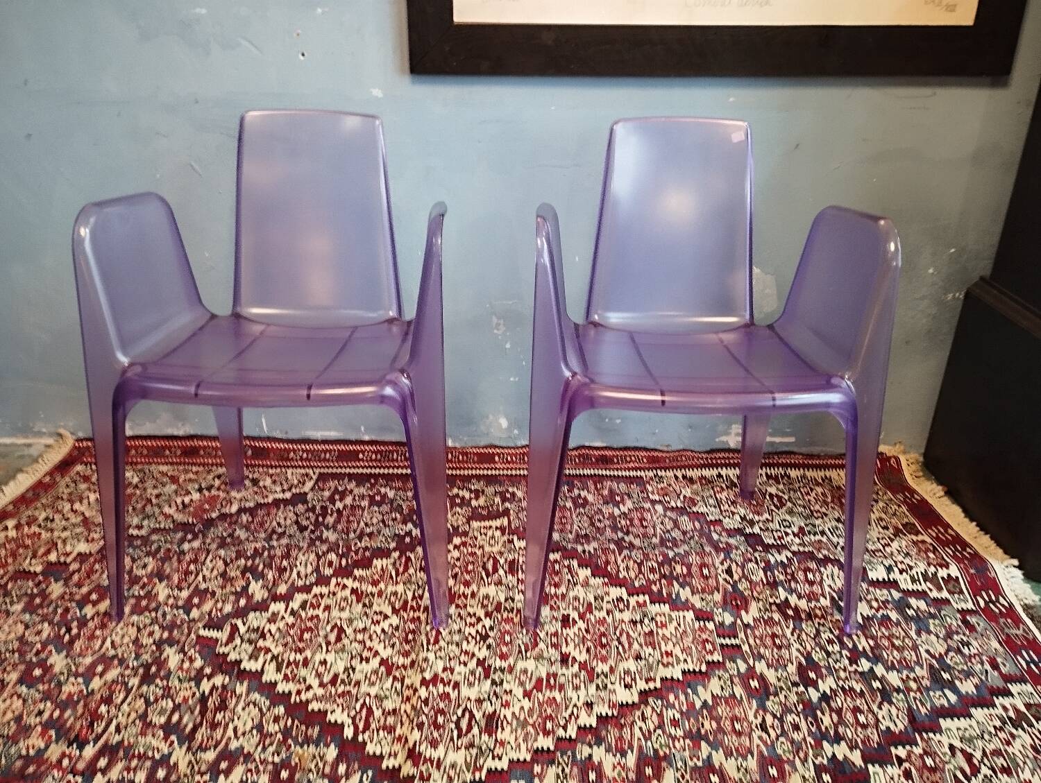 Pair of Bella rifatta designer chairs