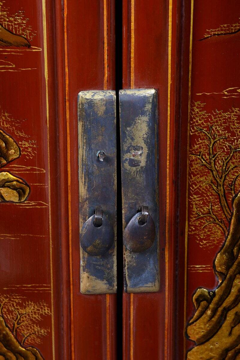 Small Asian-Style Cabinet in Wood, 1850s