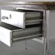 1950s Italian industrial metal and umakart desk — mid-century modern workstation