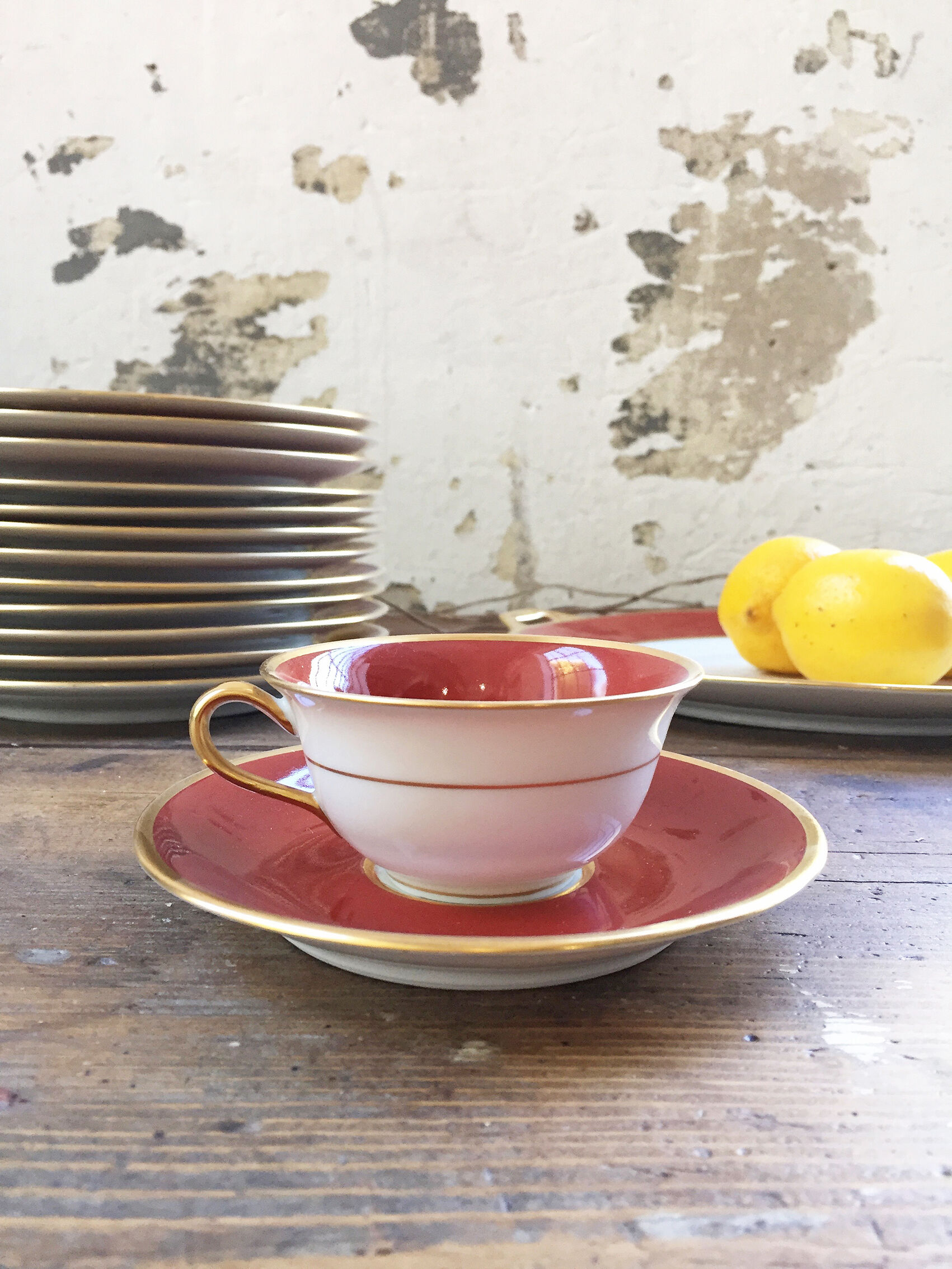 Set plates and coffee Limoges Taourel