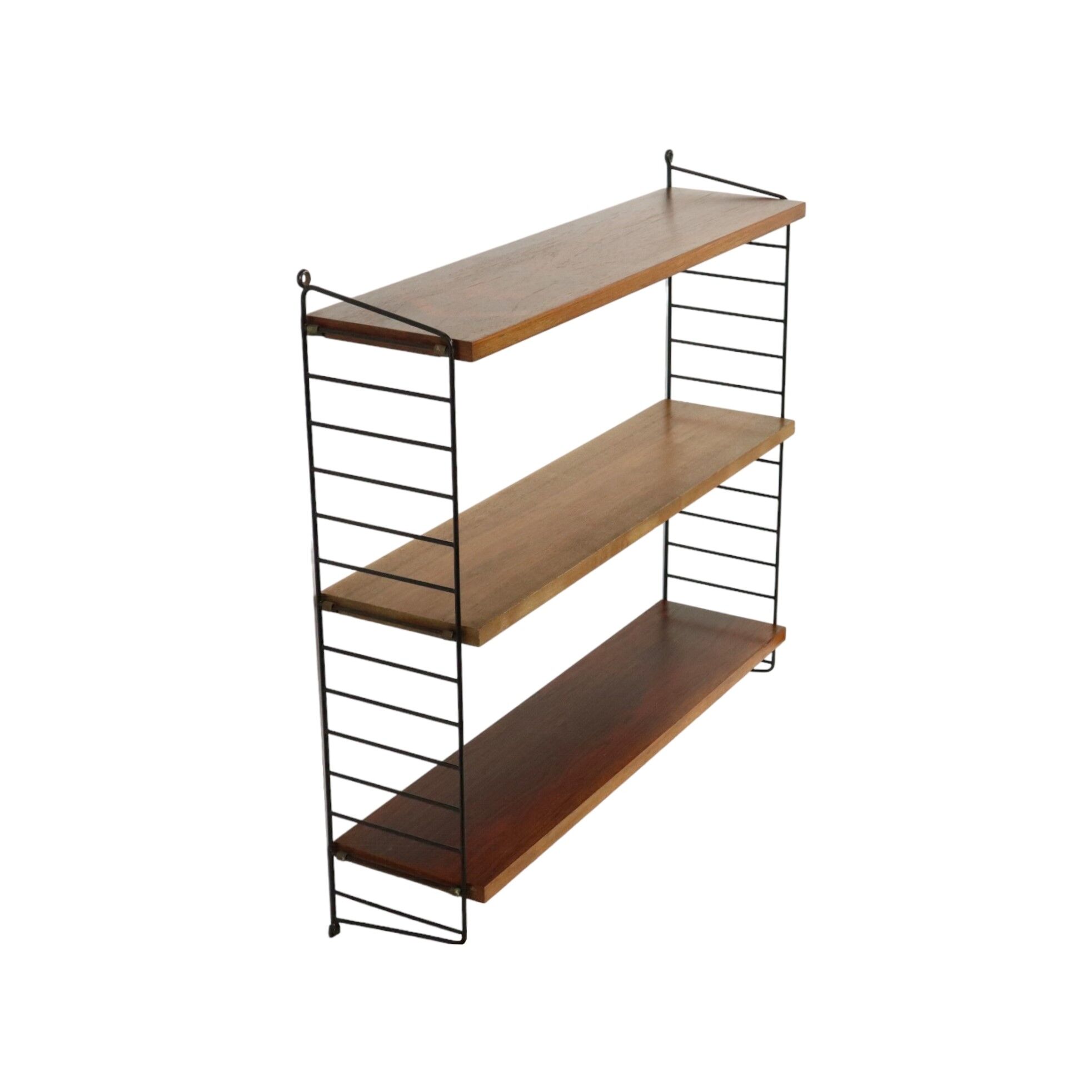 Vintage String Wall Unit Walnut Teak Scandinavian Bookshelf Nisse Strinning