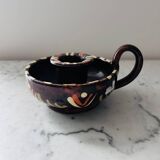 Alsatian pottery candlestick