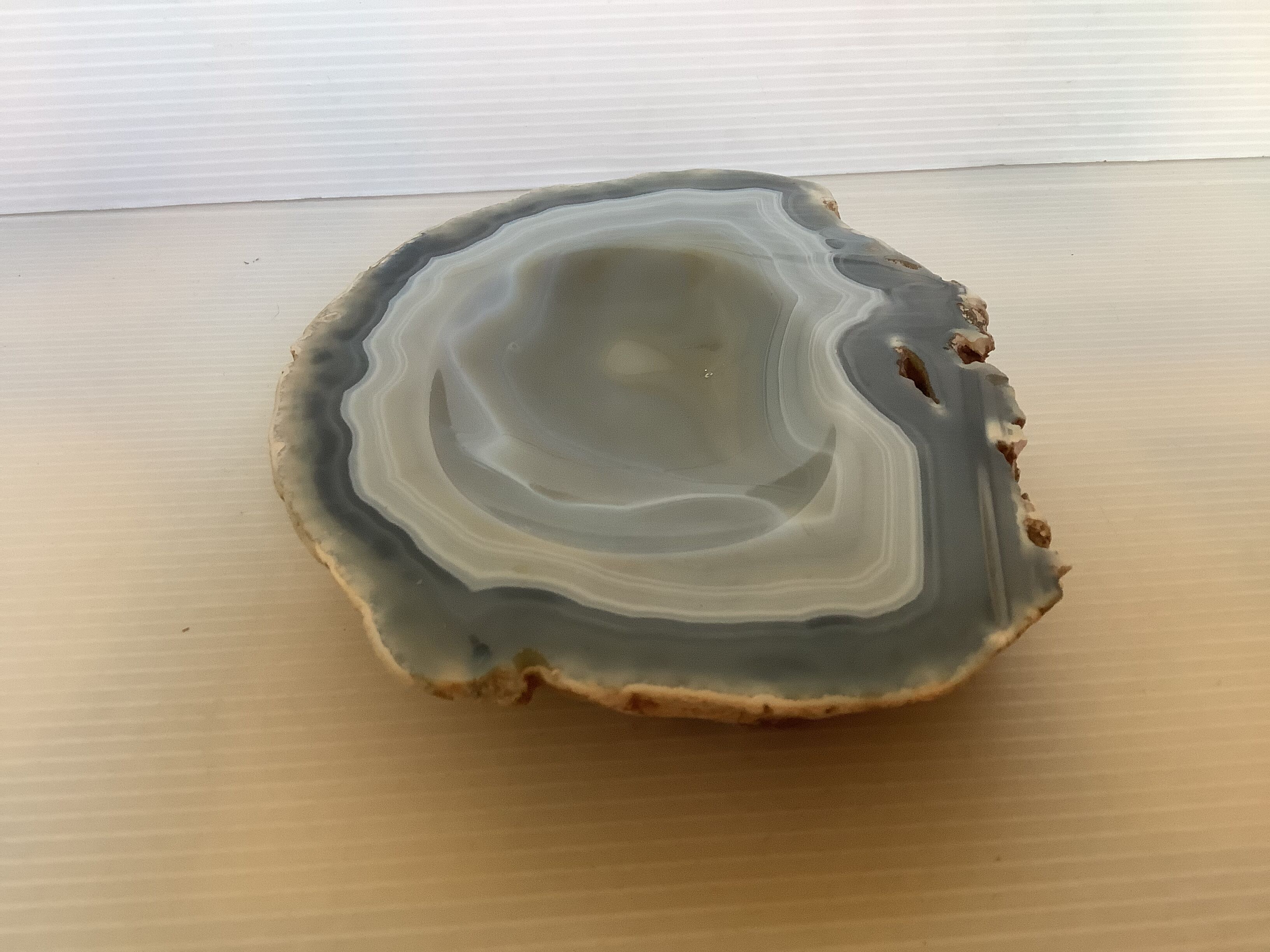 Empty pocket blue agate ashtray