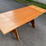 Extendable wooden farmhouse kitchen table 170cm