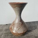 Beige stoneware ceramic vase